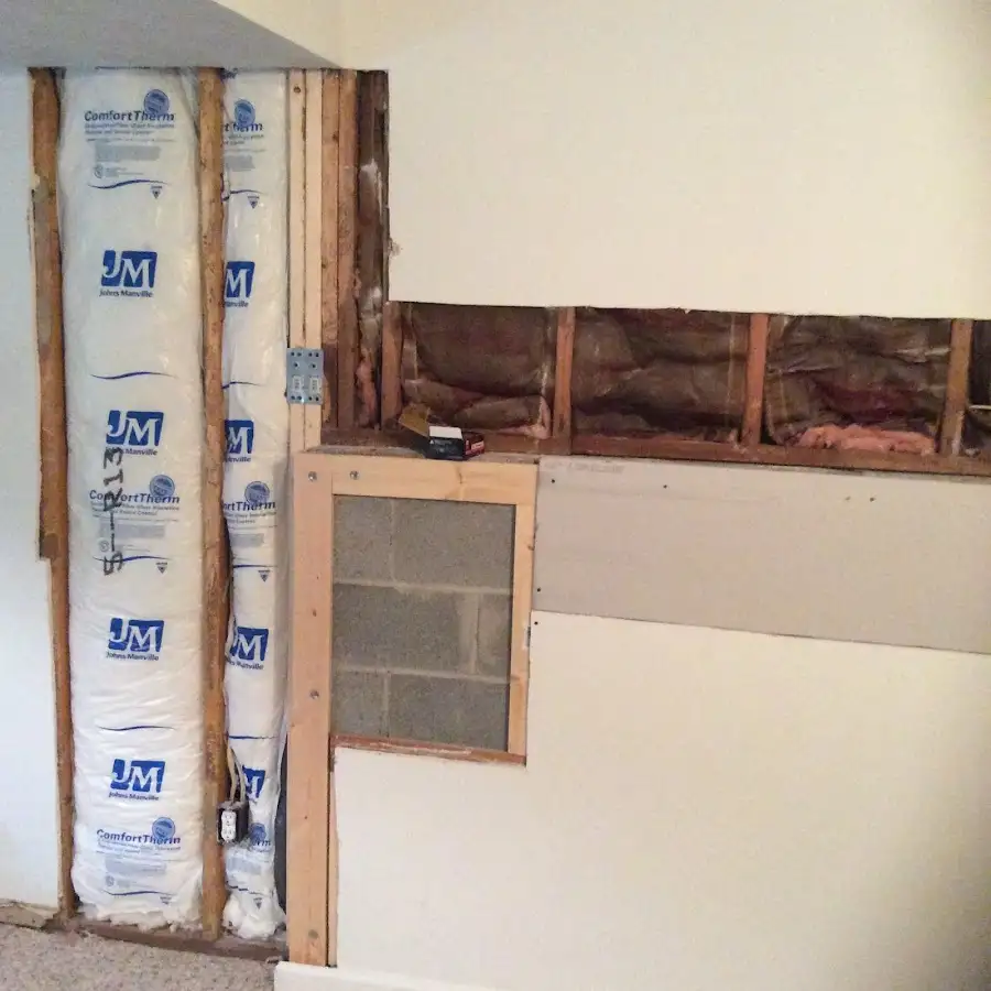 Wall insulation replacement during Contents Cleaning & Restoration in Harrisburg